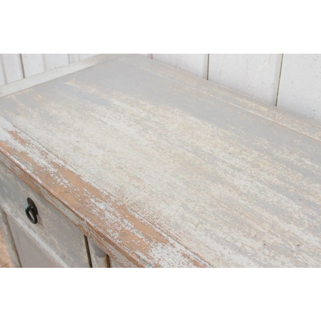 Light Gray Light Gray Painted Cabinet For Sale - Image 8 of 11
