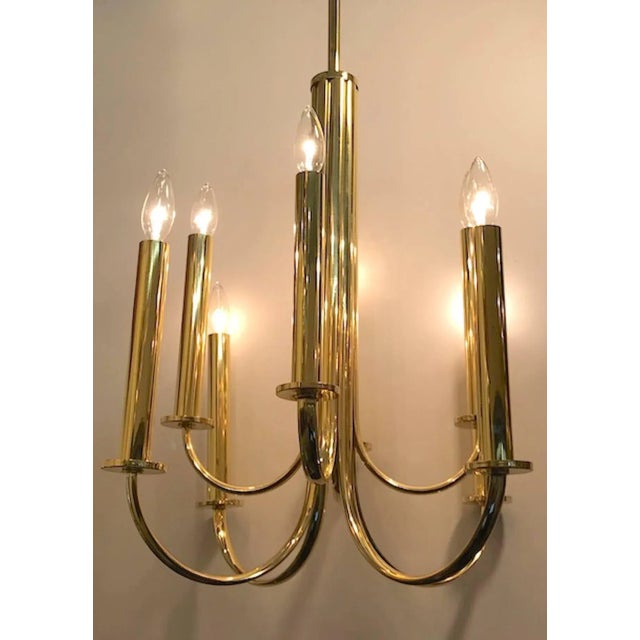 Art Deco Italian, 1930s Fascist Period Art Deco Chandelier For Sale - Image 3 of 10