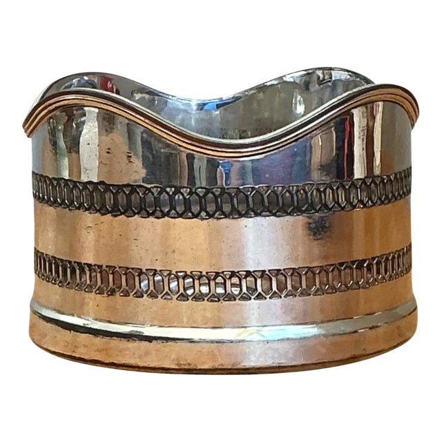 Vintage Silverplate Wine Coaster For Sale
