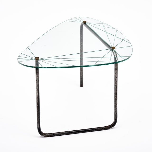 Period Mid-Century Modern Etched Glass Coffee Table, Circa 1970 For Sale - Image 9 of 9