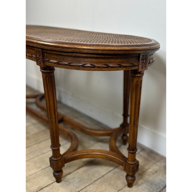 Louis XVI Style Piano Bench in Walnut, 1890s For Sale - Image 4 of 10