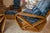 Wood Six Strand Pretzel Full Set - 3-Seat Sofa, Two Chairs, Ottoman For Sale - Image 7 of 18