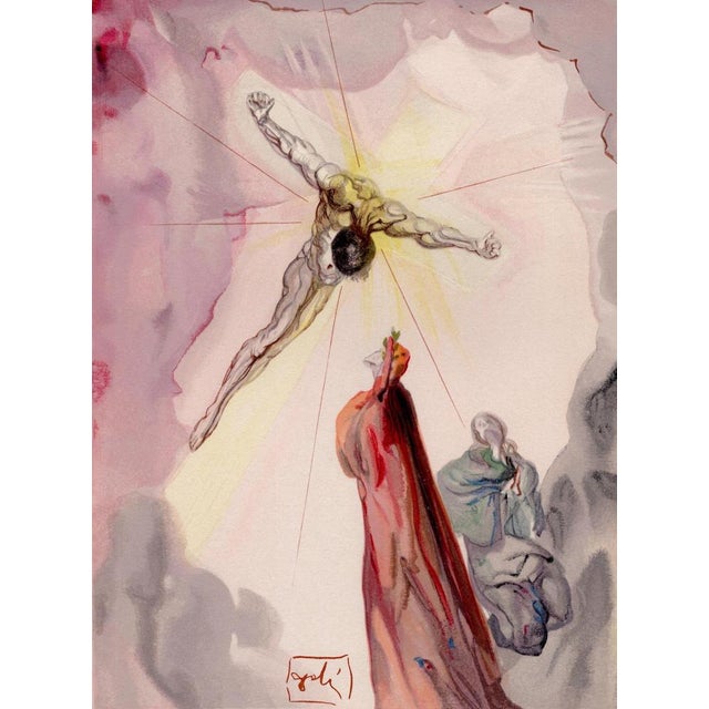 Salvador dali (1904-1989) la croce di marte (the cross of mars) plate 13 from "la divina commedia" (the divine comedy),...