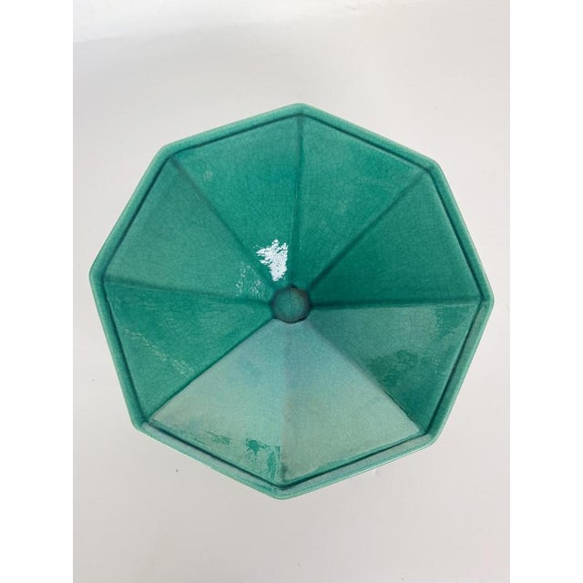 Art Deco Style Green and Blue Fruit Bowl, France, 1940s For Sale - Image 11 of 12