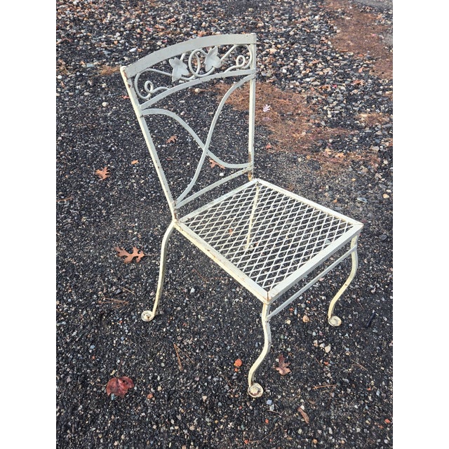 Vintage Salterini Mt. Vernon Wrought Iron Dining Chairs, 6 Pieces, Attributed For Sale In New York - Image 6 of 13