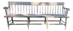 Antique Early American Style Deacon or Hall Bench