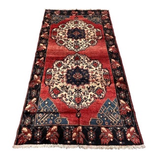 Hand Knotte Persian Karadagh Double Medallion Village Rug - 9'8" X 4'4" For Sale