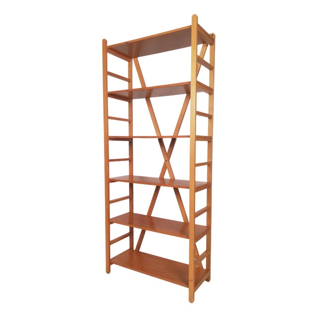Bookcase in Beech attributed to Enrico Tonucci, 1970s For Sale