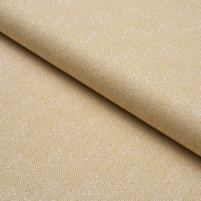 Traditional Sample - Schumacher Leona Performance Fabric In Yellow For Sale - Image 3 of 4