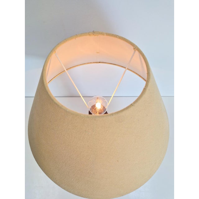 Mid-Century Modern Brutalist Wooden Table Lamp, France, 1950s For Sale - Image 6 of 7