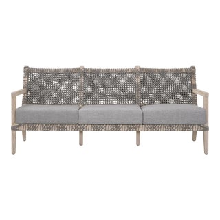 Costa Outdoor 77" Sofa, Dove Flat Rope For Sale
