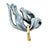 Metal Vintage Cartier Panthere Diamond Silverium Black Silver 18k Yellow Gold Pendant For Sale - Image 7 of 9