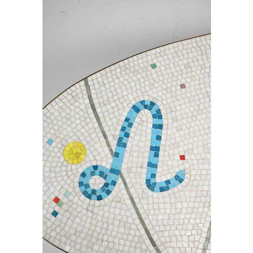 Metal Vintage Mosaic Side Table, 1950s For Sale - Image 7 of 11