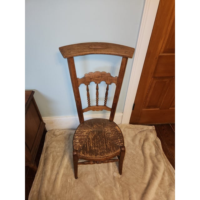 Victorian Antique Late 19th Century Victorian Library Chair / Prayer Chair For Sale - Image 3 of 9