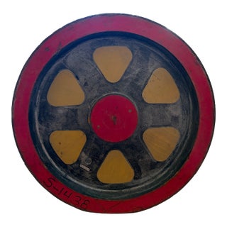 Large Antique, Industrial Factory Wooden Foundry Form, Wheel For Sale