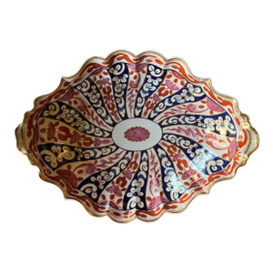 Large Antique 18th Century English Worcester Porcelain Oval Dish or Bowl in the Queen Charlotte Pattern Circa 1790