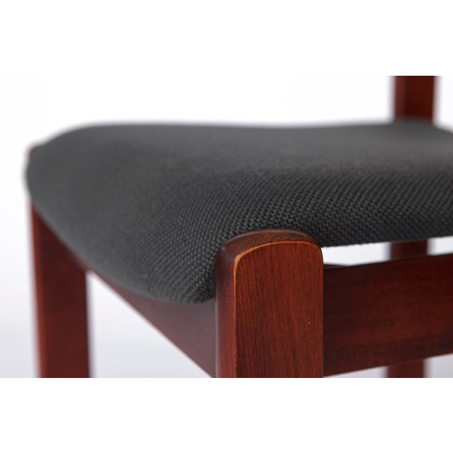 Vintage German Stacking Chair in Dark Beech from Lübke, 1970s For Sale - Image 9 of 10