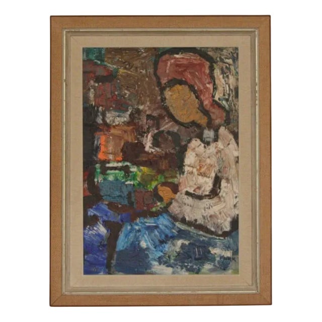 Gösta Falck, Woman, 1960s, Oil on Canvas, Framed For Sale