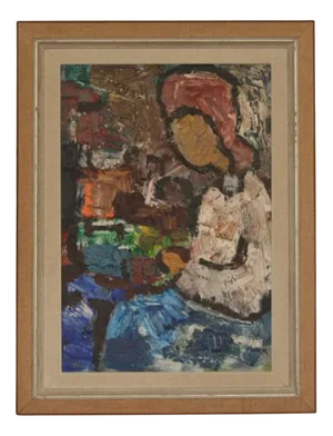 Gösta Falck, Woman, 1960s, Oil on Canvas, Framed