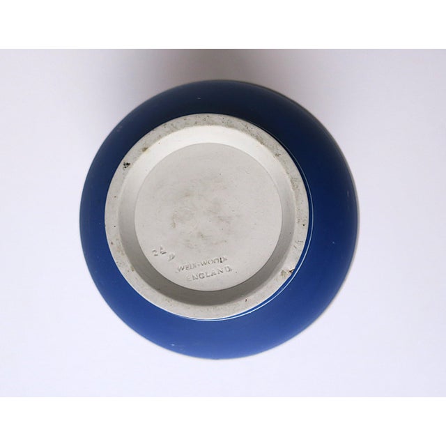 Late 20th Century Wedgwood Jasperware Blue White Pitcher Vase Greek Key Neoclassical English For Sale - Image 11 of 11
