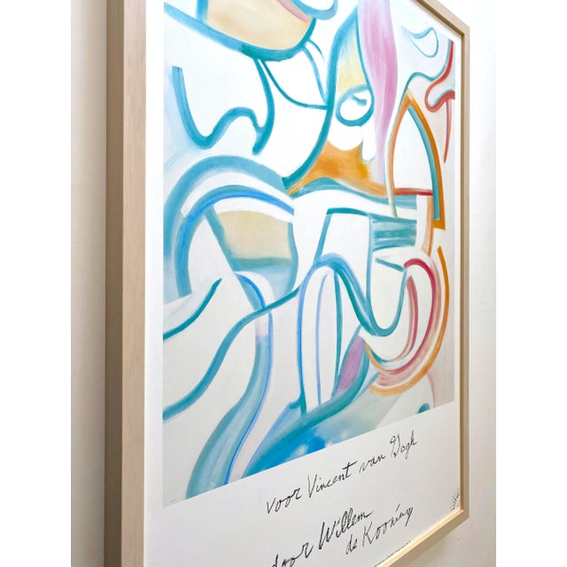貴重 デ クーニング voor ゴッホ Garden in Delft 1987 WILLEM DE KOONING 1990 LITHO PRINT FRAMED VAN GOGH EXHB