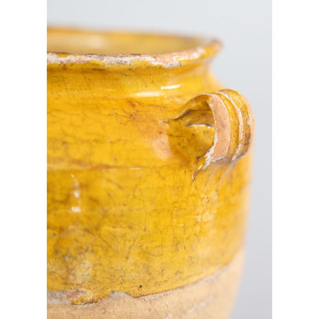 19th Century French Glazed Yellow Confit Pot For Sale In Houston - Image 6 of 9
