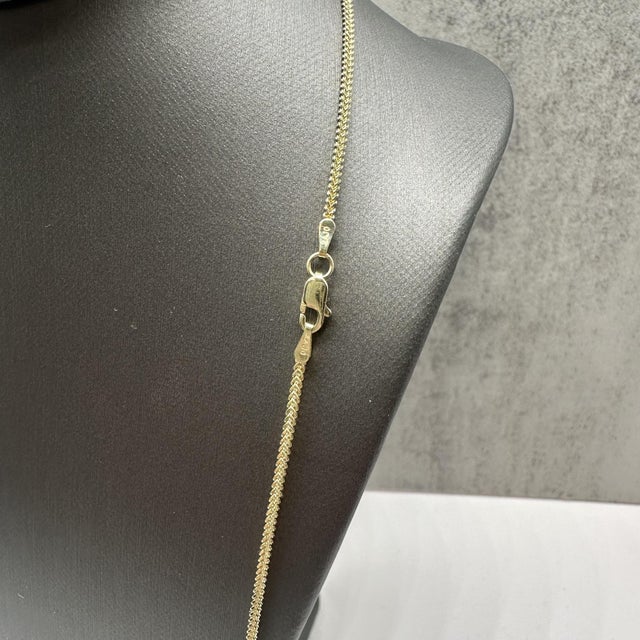 Contemporary 14kt Yellow Gold Franco Chain – 20in, 1.4mm, New For Sale - Image 3 of 4