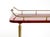 Large Vintage Red Goatskin Serving Bar Cart by Aldo Tura, 1960s For Sale - Image 12 of 18