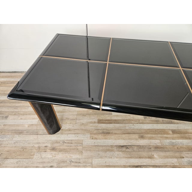 Mid-Century Modern Extendable Dining Table by Pierre Cardin in Black Lacquered Wood, 1970 For Sale - Image 3 of 18