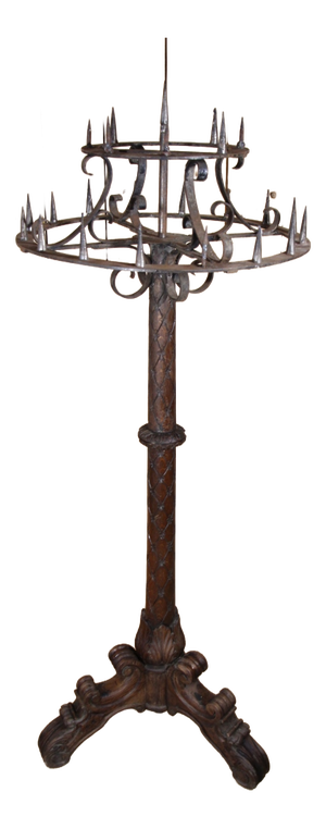 19th Century Wooden Candleholder