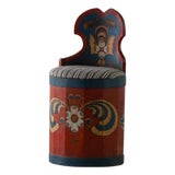 Norwegian Kubbestol, Painted Stump Chair, Folk Art, Late 19th Century, 1890s For Sale