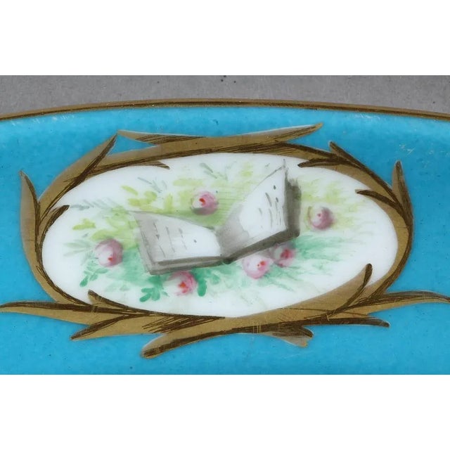 19th-Century Blue Porcelain Cup in the style of Sevres For Sale - Image 5 of 11