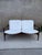 Amazing 711 Settee by Frederik Kayser. Faux shearling uphostery redone at some point, in good condition.