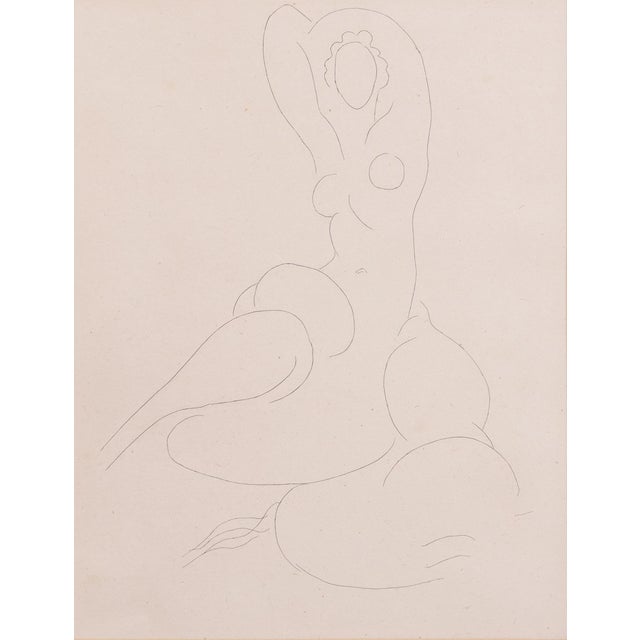 Cream 'Nu Pour Cleveland' After Henri Matisse, 1932, Chine-Collé Etching, 56/250, Artist Signed For Sale - Image 8 of 8