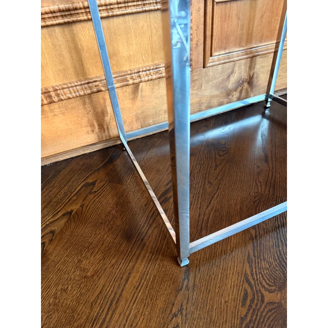Metal Modern Aluminum Brass Side Table by John Vesey For Sale - Image 7 of 10