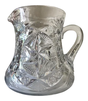 Circa 1904 Eapg “Nortec” Pres-Cut Water Jug by McKee Glass