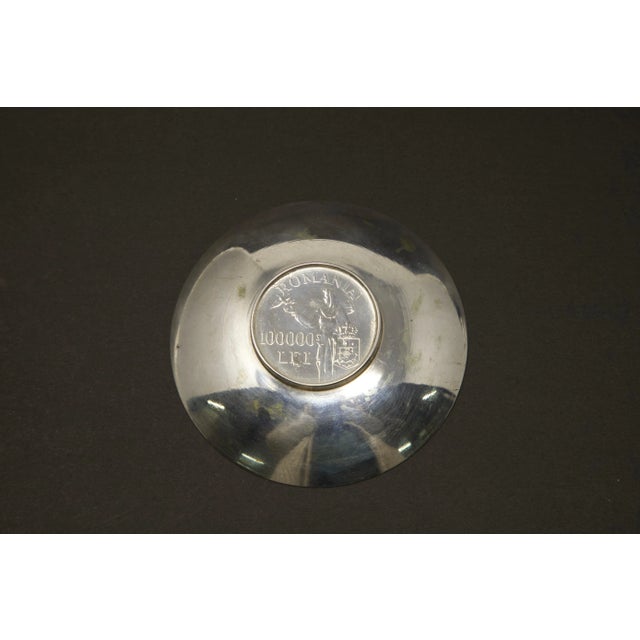 Mid 20th Century Sterling Silver Romania Coin Dish For Sale In Nashville - Image 6 of 12