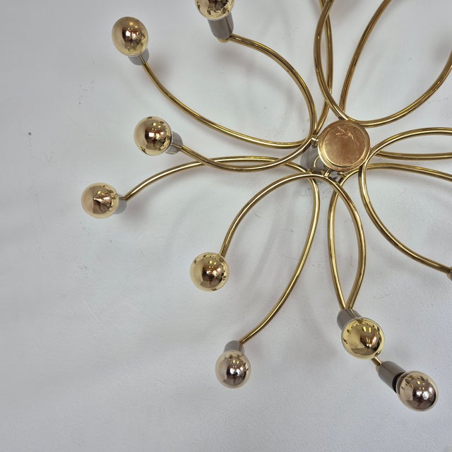 Mid-Century 16-Arm Wall or Ceiling Light from TZ Schmitz, Germany, 1970s For Sale - Image 6 of 13