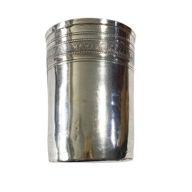 Silver 1930s Old Coin Silver Beaker For Sale - Image 8 of 8