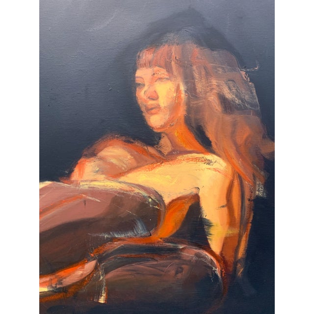 Expressionist Nude Figure in Dark Original Oil Painting For Sale In Houston - Image 6 of 6