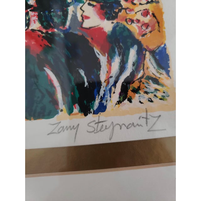1990s “Emperor’s New Suit” Serigraph Signed and Numbered by Zamy Steynovitz, Framed For Sale In Miami - Image 6 of 7
