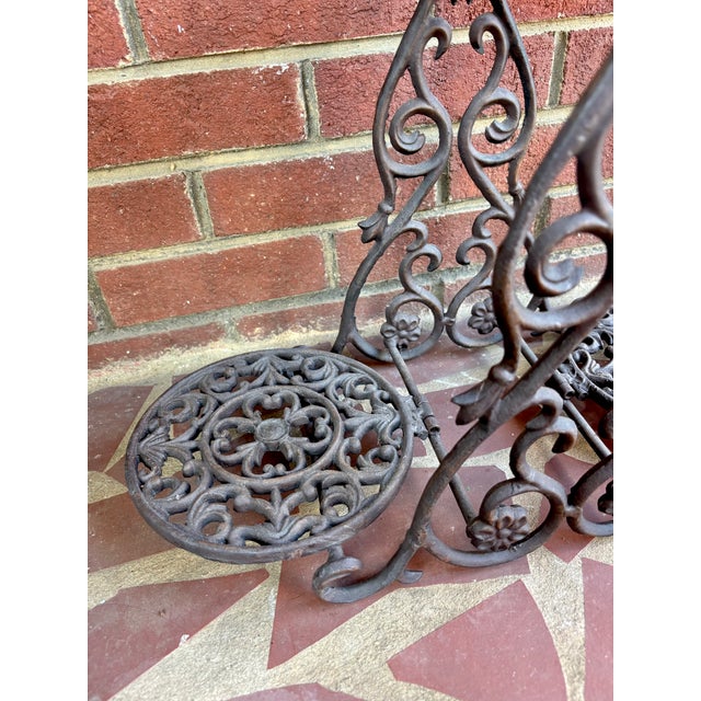 Antique English Victorian Cast Iron Plant Stand For Sale - Image 4 of 10