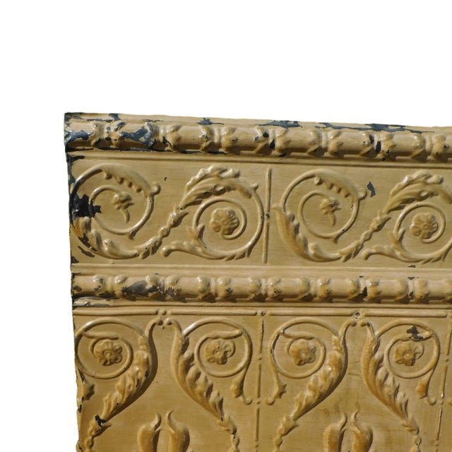 Large Antique Tin Ceiling Tile Circa: Late 1880's - 1920's (estimate) This large tin tile is from Charleston Market Tin...