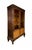 Antique Art Deco Walnut Vitrine Cabinet with Glass Doors, Europe, 1920s For Sale - Image 3 of 6