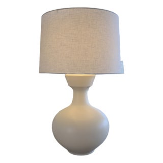 Hwang Bishop "Han" White Table Lamps. Stately and Classic, These Table Lamps Are Perfect for Any Oversize Application. For Sale