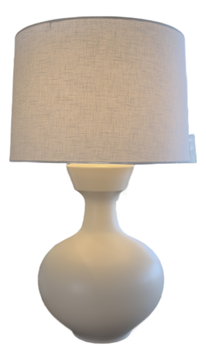 Hwang Bishop "Han" White Table Lamps. Stately and Classic, These Table Lamps Are Perfect for Any Oversize Application.