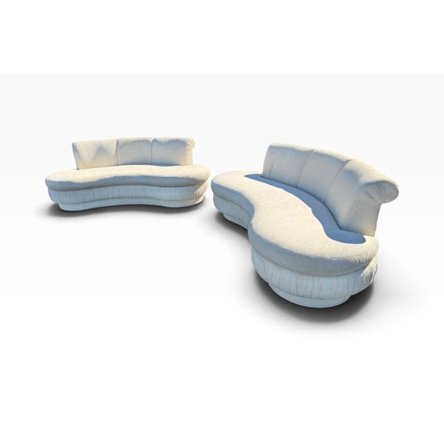 Postmodern Postmodern Sculptural Curved Kidney Cloud Sofas – Pair of 2 For Sale - Image 3 of 10