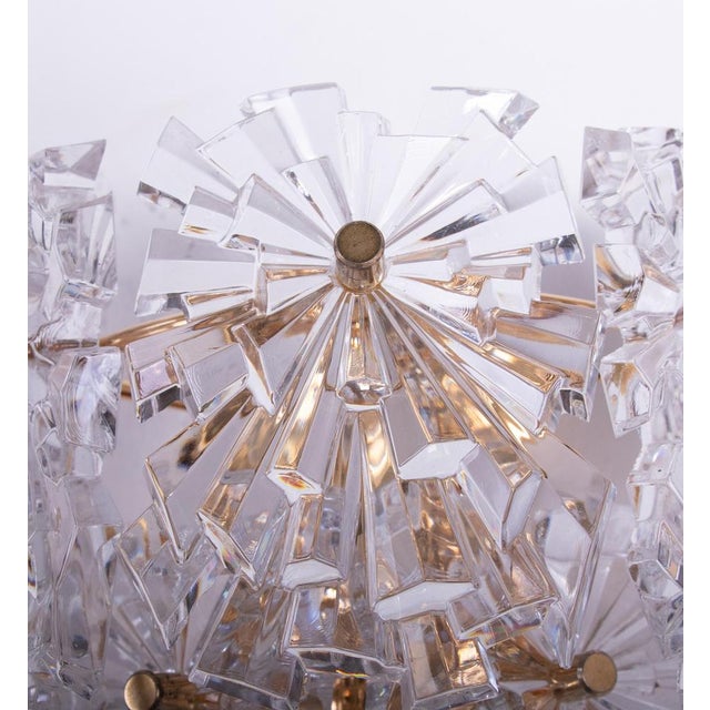 Metal Crystal and Gilt Brass Starburst Wall Sconces from Kinkeldey, Germany, 1960s, Set of 2 For Sale - Image 7 of 11