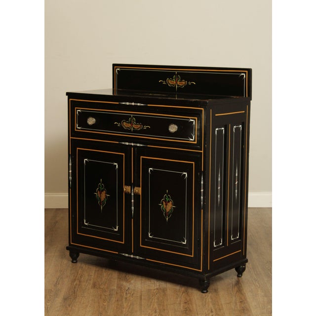 Antique Hand Painted Ebonized Jelly Cupboard Chairish