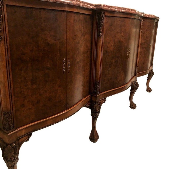 Traditional Italian Rosso Laguna Marble Top Buffet/Sideboard/Credenza, C. 1990s For Sale In Miami - Image 6 of 16